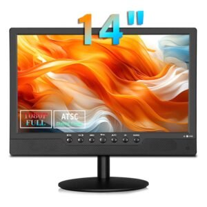 14 inch Flat Screen TV,Small TV with Digital ATSC Tuner,Antenna,Remote and HDMI/USB Ports,12 Volt Charger Cable for Car/Kitchen 14 inch Flat Screen TV,Small TV with Digital ATSC Tuner,Antenna,Remote and HDMI/USB Ports,12 Volt Charger Cable for Car/Kitchen