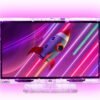 22-Inch Neon LED TV by Continu.us | Color-Changing, Non-Smart HD Retro Television, Built-in Ambient Hue Back Lighting | Ease Children's Sleep Anxiety with Night Light Function 22-Inch Neon LED TV by Continu.us | Color-Changing, Non-Smart HD Retro Television, Built-in Ambient Hue Back Lighting | Ease Children's Sleep Anxiety with Night Light Function