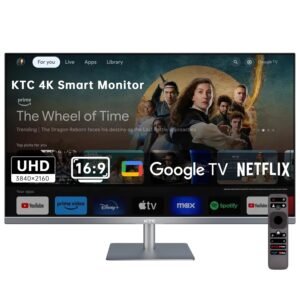 32 Inch 4K Smart Monitor, Google TV System UHD (3840x 2160) Smart TV with Speakers, Netflix Licensed, Type-C 65W PD, WirelessDisplay, HDR, Bluetooth, Hey Google Voice Remot,... 32 Inch 4K Smart Monitor, Google TV System UHD (3840x 2160) Smart TV with Speakers, Netflix Licensed, Type-C 65W PD, WirelessDisplay, HDR, Bluetooth, Hey Google Voice Remot,...