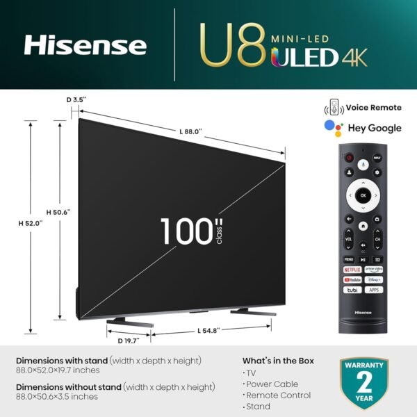 Hisense 100-Inch U8 Series Review: Unleashing 4K Brilliance and Gaming Power Hisense 100-Inch U8 Series Review: Unleashing 4K Brilliance and Gaming Power