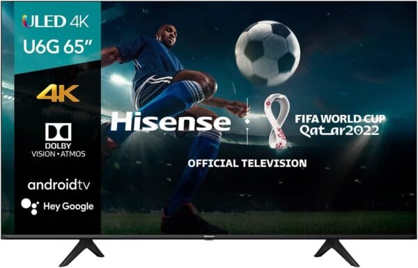 Hisense ULED 4K Premium 65U6G Quantum Dot QLED Series 65-Inch Android 4K Smart TV with Alexa Compatibility, 600-nit HDR10+, Dolby Vision & Atmos, Voice Remote (2021 Model) Hisense ULED 4K Premium 65U6G Quantum Dot QLED Series 65-Inch Android 4K Smart TV with Alexa Compatibility, 600-nit HDR10+, Dolby Vision & Atmos, Voice Remote (2021 Model)