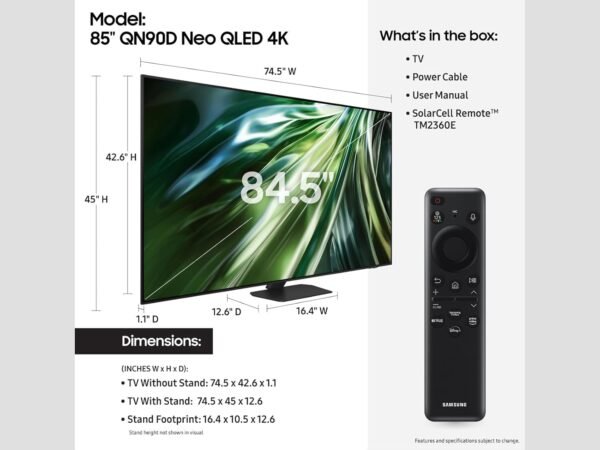 SAMSUNG 85-Inch Neo QLED 4K TV review reveals stunning visuals and sound SAMSUNG 85-Inch Neo QLED 4K TV review reveals stunning visuals and sound