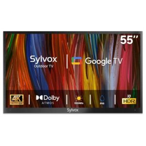 SYLVOX Outdoor TV, 55 inch Smart TV Waterproof Outdoor TVs, 4K Weatherproof Television for Outside, Support Google Assistant, Chromecast, 1000 nit Brightness Partial Sun (Deck... SYLVOX Outdoor TV, 55 inch Smart TV Waterproof Outdoor TVs, 4K Weatherproof Television for Outside, Support Google Assistant, Chromecast, 1000 nit Brightness Partial Sun (Deck...