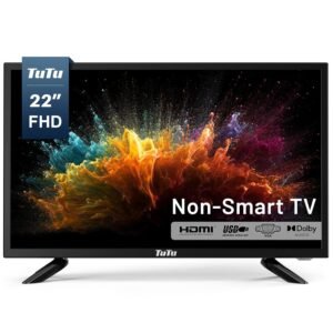 TuTu 22-inch LED TV, 1080P FHD Flat-Screen TV with Dolby Audio with HDMI, USB, VGA, RCA, Non-Smart TV or Monitor for Room, Kitchen, Office, or RV Camper TuTu 22-inch LED TV, 1080P FHD Flat-Screen TV with Dolby Audio with HDMI, USB, VGA, RCA, Non-Smart TV or Monitor for Room, Kitchen, Office, or RV Camper