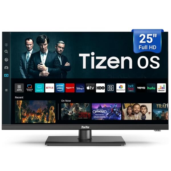 TuTu 25 Inch FHD Smart TV, Tizen OS 1080p Full HD Central Stand TV with Samsung TV Plus, Netflix Disney+, Gaming Hub, HDR, Dolby Audio TuTu 25 Inch FHD Smart TV, Tizen OS 1080p Full HD Central Stand TV with Samsung TV Plus, Netflix Disney+, Gaming Hub, HDR, Dolby Audio